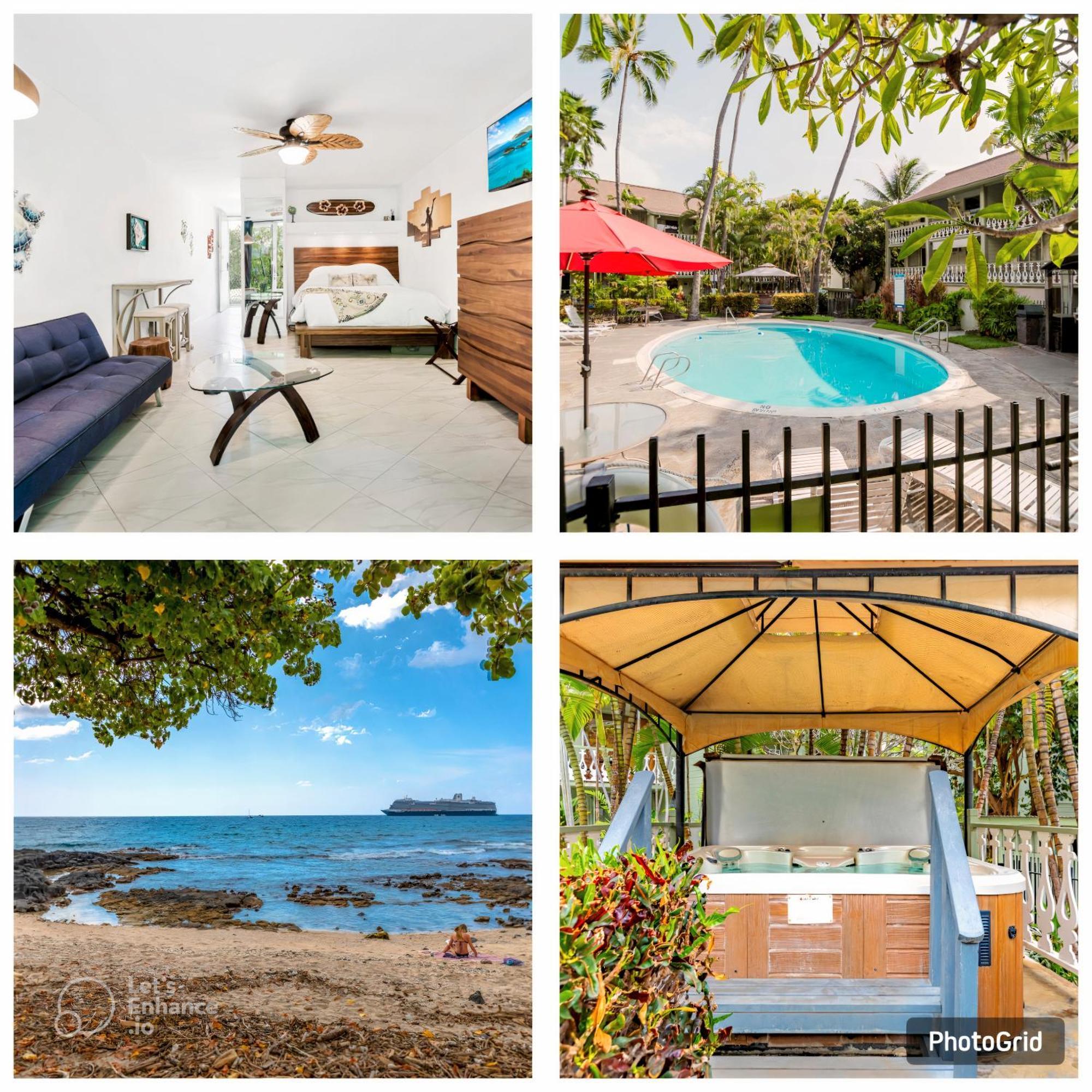 Downtown Hawaiian Theme Condo With Hot Tub, Pool & Beach - Kona Islander Inn Kailua-Kona Esterno foto